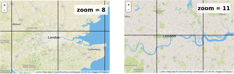 example of map tiles